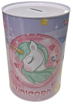 Originale Spardosen für Kinder, Spardose für Kinder, groß XXL (22 x 16, Einhorn Rosa)
