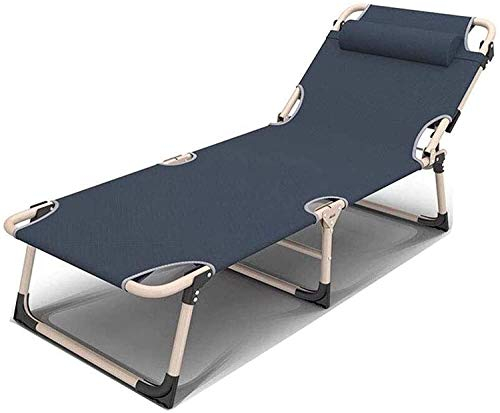 WADRBSW Leichte Sonnenliege, klappbares Liegebett, Siesta-Liege, Liegestuhl für Outdoor-Camping to Pursue Happiness