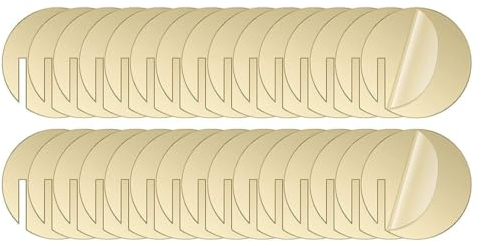 LAKYMIE 30 Stück Glasmarkierer Acryl Getränk Tags Weinglas Charms Getränkeanhänger Namensschilder für Gläser Partyzubehör Gold