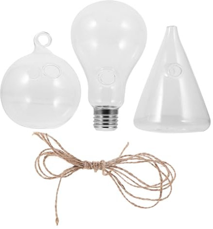 POPETPOP 3 Pz Vaso Da Appendere in Trasparente Decorazioni Per La Casa Contenitori Di Fiori Contenitore Per Piante Acquatiche Terrario Per Piante Vaso Sospeso Transparent Bicchiere