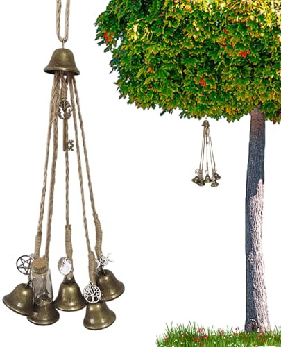 Chaies Türknaufglocken, Türknauf-Hexenglocken,Rustikales Hexen-Windspiel - Windspiele Hexen-, rustikale Hexen-Windspiele, rustikale Vintage-Wohnaccessoires für das Wohnzimmer