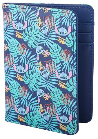 Disney Stitch - Custodia per passaporto da donna, licenza ufficiale, grazioso porta passaporto, portafoglio per passaporto, accessorio da viaggio, Portafoglio passaporto hawaiano Stitch, moderno