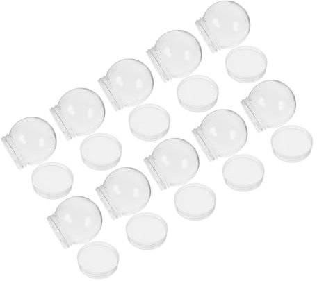 PHENOFICE 10stücke Schneekugeln Teiliges Kunststoff Für Bastelprojekte Leere Wasser-Kugeln Für Kreative Weihnachtsdekorationen Einfach Zu Gestalten Und Anwendung