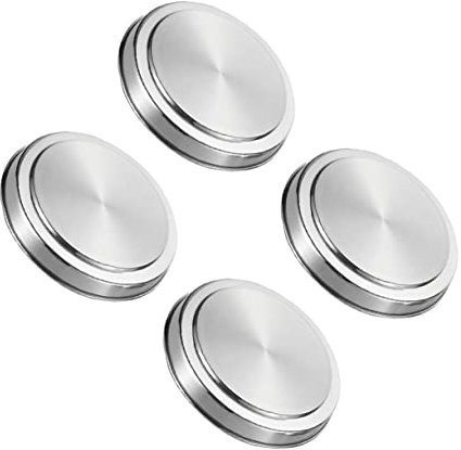 SHOWERORO Lot De 4 De Cuisinière Ronds En Acier Inoxydable Pour Cuisinière Revêtement De Cuisinière Robuste Et Facile À Entretenir