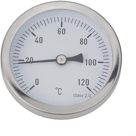 0-120C for THERMO Water Oil Temperature Gauge, 63Mm Water Temperature Gauge for THERMOmeter, Central Heating Meter Bimetal for THERMOmeter