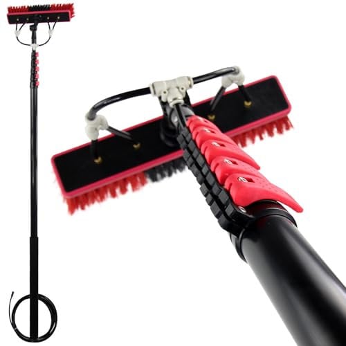 Solar Photovoltaic Panel Cleaning Kit with 39ft Telescopic Pole Suitable for Cleaning Trucks Windows and Water Filter Systems