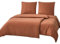 RUIKASI Bettwäsche 135x200 4teilig Orange - Polyester Mikrofaser Bettwäsche-Sets Oeko-TEX, 2 Bettbezüge 135x200cm + 2 Kissenbezüge 80x80cm mit Reißverschluss, Weich und Bügelfrei