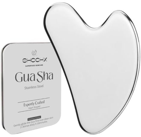 Edelstahl Gua Sha Facial Tools, Haut Massage für Gesicht Körper Augen Hals Herz, Hautpflege Geschenk