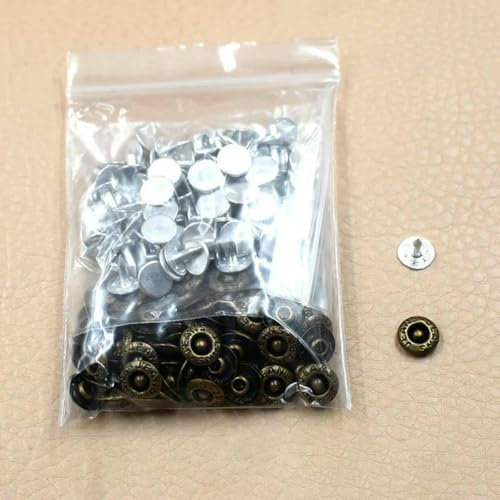 Hebillas decorativas para vaqueros, botones redondos, remaches de presión manual, hebillas de bolsillo, botones de ajuste de metal, A1, 100 juegos