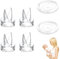 4PCS Duckbill Valves and 2PCS Silicone Diaphragm Compatible with Momcozy M5, P/ump Replacement Accessories, Breast Pump Replacement Parts (One Size,6)
