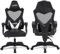 Sedia da Gaming e Ufficio con Schienale Reclinabile 135°, Tessuto a Rete Traspirante, Cuscino Lombare, Bianco e Nero