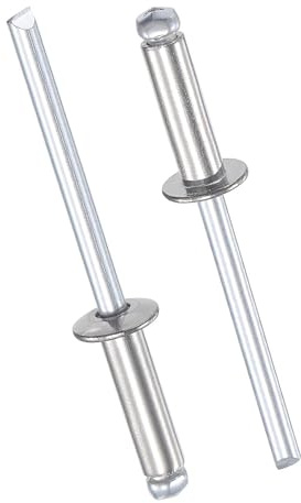 TOP-VIGOR Blind Rivets 4mm x 13mm, 304 Stainless Steel Closed End Pop Rivets for Metal, Sealed Steel Rivets with Pull Mandrel for Construction, Machinery & Furniture, 25 Pack