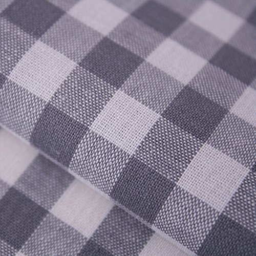 Stoff Meterware Karo 1x1 cm Baumwolle - Baumwollstoff, Züchen, Gingham, Bauernkaro, Kariert, Karomuster, Landhaus, Deko, Nähen, Basteln (Grau)