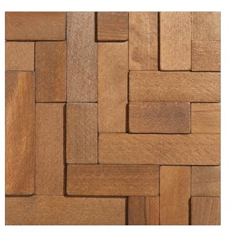 Stegu - Wandpaneele Cube 2 FSC® - 34x34cm - 4 Stück Set Holzplatten aus Holz Holzpaneele mit Lamellenwand und Eiche-Echtholz-Furnier - Wandverkleidung für Wohnzimmer, HomeOffice & Firmengelände