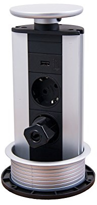 Schulte EVOline Port 2xVDE, 1xUSB Charger, 159310399600