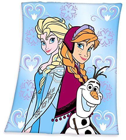 DISNEYs DIE EISKÖNIGIN - FROZEN FLEECEDECKE KUSCHELDECKE AUTO DECKE125x150cm 100% Polyester, neu von Herding