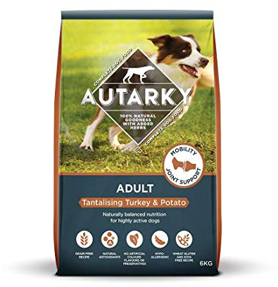 Autarky Grain Free Tantalising Turkey and Potato Hypoallergenic Dry Dog Food with Mobility Joint Support, 6 kg