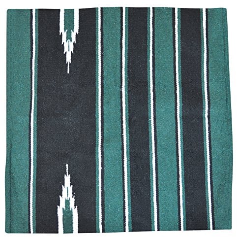 EKKIA Randol's 801090092 Navajo Pferdedecke, Baumwolle/Acryl, 76 x 76 cm, Grün/Schwarz/Weiß