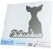 INDIGOS UG Auto Aufkleber Chihuahua mit Name Techichi - 110x100mm Silber - Selbstklebender Sticker für Auto, Fenster, Bus oder LKW - Tuning