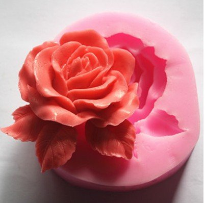 NiceButy Große Rose Blume Silikon 3D Form Kochgeschirr Dekoration Fondant Keks Form Seife Schokolade Form