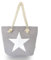 Sonia Originelli Strandtasche Stern Uni Marie Beachbag Shopper Farbe Hellgrau