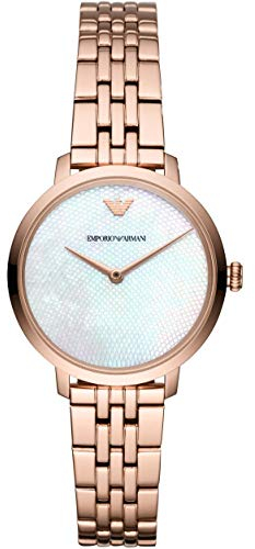 Emporio Armani Damen Analog Quarz Uhr mit Edelstahl Armband AR11158