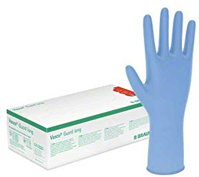 B. Braun Vasco® Guard Long Nitrilhandschuhe Untersuchungshandschuhe Langschaft, pf, XL, 90St