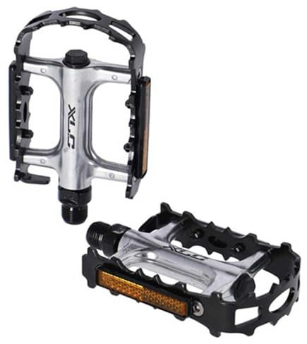 XLC MTB Plattformpedal Silber/schwarz One Size