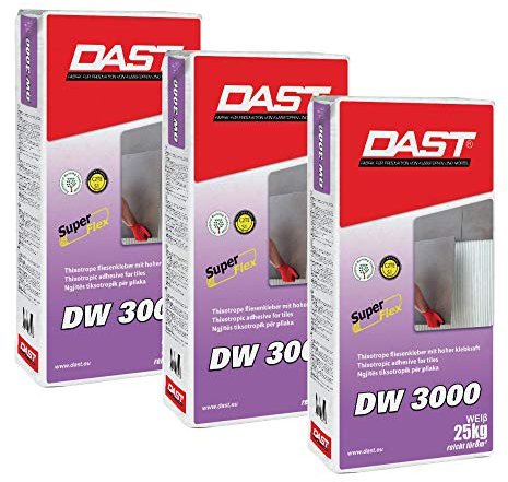 3 sacs de 25 kg de colle adhésive pour carrelage dans les sols, les murs et les façades