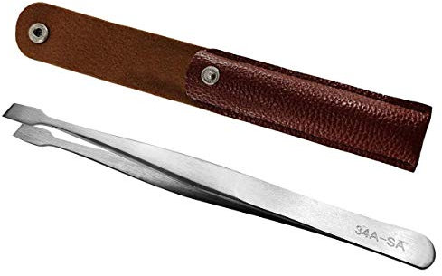 Pinzas de acero inoxidable con punta redonda para sellos, pinzas de filatelia/joyería/coleccionista de monedas