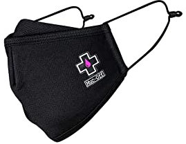 Muc-Off Schwarzer Wiederverwendbarer Masken Mundschutz, Klein – Mund und Nasenschutz mit Verstellbaren Trägern mit Staubfilter in der Mittleren Schicht – Maske mit Filter, Bis zu 20 Mal Waschbar