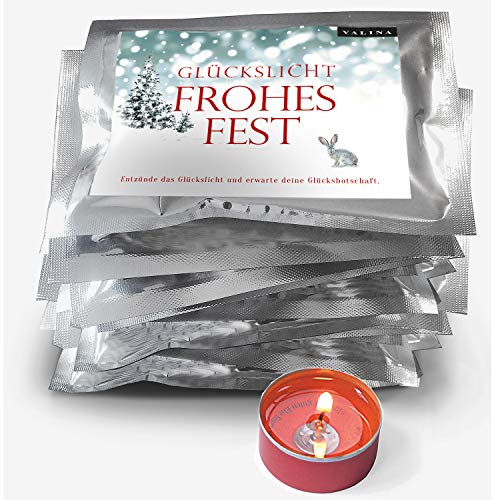 Fortunas Glückslicht | Edition Life | Frohes Fest | Mit wunderschöner Winterlandschaft und kleinem Häschen | 10er-Set