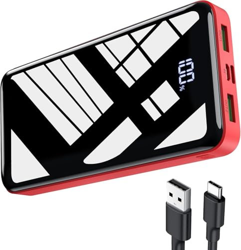 Power Bank Fast Charging 27,000mAh, QC 4.0 USB C 22.5W Input & Output PD 20W, Mobile Phone Battery Compatible for Smartphone