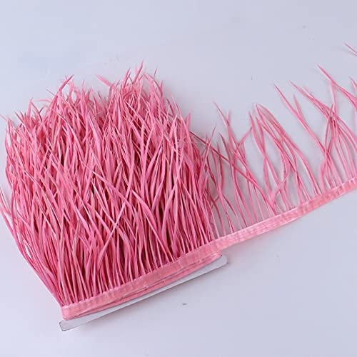 LINGP 1 Meter Gans Biot Federn Trim Band für Kleid Crafting Millinery Natürliche Federn Dekoration Nähen Handwerk