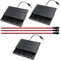 RUNCCI-YUN 3 pz portabatteria 12V 8xAA Scatola portabatterie in plastica con coperchio della custodia Interruttore ON/OFF con spina DC da 5,5 mm x 2,1 mm+3 Pezzi DC Power Pigtail Cable