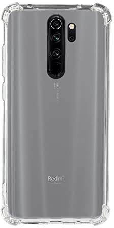 QUITECO Funda Transparente para Xiaomi Redmi Note 8 Pro, Carcasa Protectora Antigolpes, Protección de Bordes con Esquinas Reforzadas