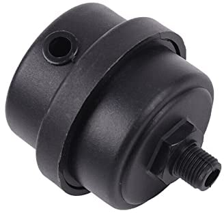 2 pezzi di plastica nera compressore d'aria filtro di aspirazione durevole silenziatore del suono come accessori compressore filtri filettatura 1/4 PT 12 mm