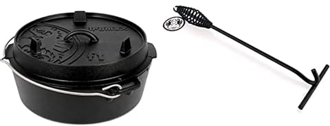 Petromax Feuertopf ft12-t (Dutch Oven Planer Boden) inkl. Deckelheber