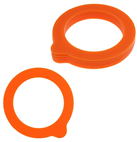 DBOO 6 Pack Replacement Silicone Seals for Kilner Jars Airtight Silicone Sealing Gaskets Rings, Leakproof Replacement Rubber Seals for Glass Clip Top Jars Storage Jars