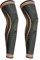 yeloumiss Kniebandage Lang 2 Stück Kniestütze Kompressions Knieschützer mit Rutschfestem Silikon Atmungsaktiv Knieorthese für Männer Damen für Sport Laufen ACL Arthritis (Orange, XL)