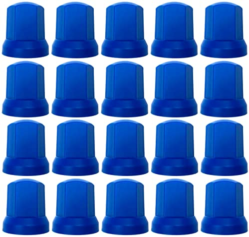 MelTruck Radmutterkappen Schutz Abdeckung Ø32 mm für Schrauben für LKW (20, Blau, Höhe - 54,5 mm)