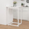 WIFESE Mesa de bar, color blanco, 80 x 80 x 110 cm, mesa alta de cocina, mesa de bar, mesa de bar, mesa de restaurante, isla de cocina, pequeña mesa de comedor industrial, mesa alta para exterior,