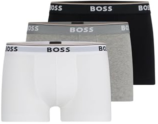BOSS Herren Trunk 3P Power Dreier-Pack Boxershorts aus Stretch-Baumwolle mit Logo-Bund Assorted-Pre-Pack XXL, 131555M450011
