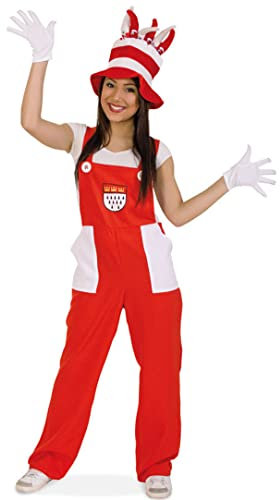 narrenwelt Kostüm Latzhose Köln rot mit Köln Wappen Latzehose Gr. L Karneval Motto Party Unisex