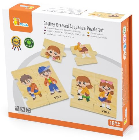 Viga Toys Getting Dressed Sequence Puzzle-Set