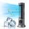 Small Tower Fan - 3 Wind Speeds - Low-Noise Oscillating Desk Tower Fan - USB Powered - Portable Table Fan for Quiet Indoor, Desktop, and Office Us (Grey)