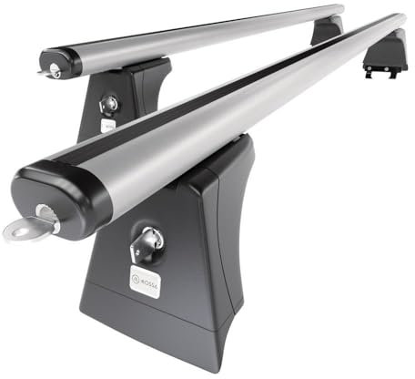 Mossa - Alu-Dachträger kompatibel mit Opel Astra J mk IV OPC Coupé (2012-2015) - silbern Dachträger Dachgepäckträger - Montagepunkte 1