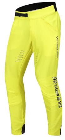 REYSHIONWA Mountainbike Radfahren Fahrrad Reiten MTB Hose für Männer Wasserabweisend Atmungsaktiv BMX Downhill Bike Hose, fluoreszierendes gelb, 27-32