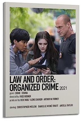 TV-Serie Law & Order Poster, ästhetische Leinwand, Poster, Raumdekoration, Wandkunst, Poster, Dekoration, Poster, 20 x 30 cm, Rahmenstil