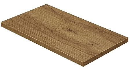 BAIKAL Encimera de Madera para Baño, en Melamina 16mm. Tablero para Mesa. Varios Acabados y Medidas. Combinable con cualquier Mueble Modular BAIKAL. Encimera de Madera 3,2cm 80 cm Roble Vinda